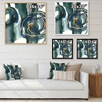 Indigo and Gold III Canvas Wall Art Print