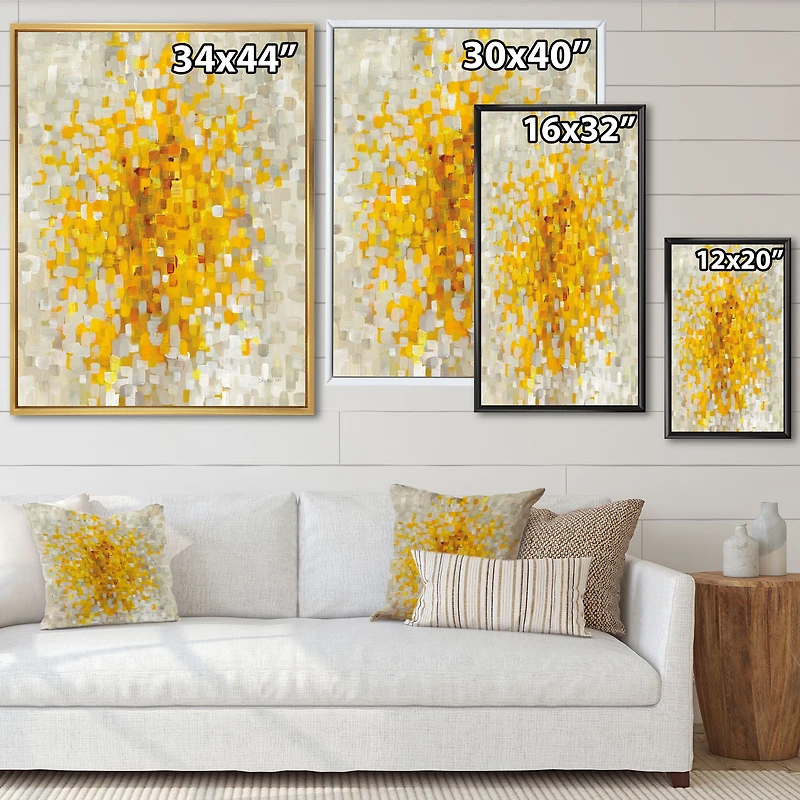 Glam Yellow Explosion Blocks  Canvas