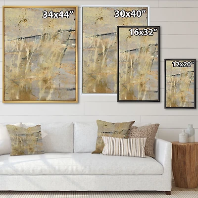 Geometric Cream Block II  Wall Art