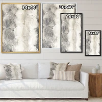 Gray Circles I  Canvas Wall Art