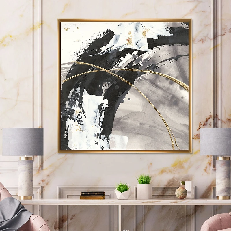 Toile « Glam Painted Arcs I »