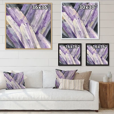 Geometric Purple Glacier  Wall Art