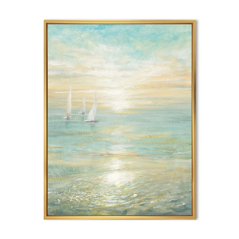 Sunrise Boat I  Canvas Wall Art