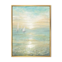 Sunrise Boat I  Canvas Wall Art