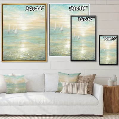 Sunrise Boat I Canvas Wall Art