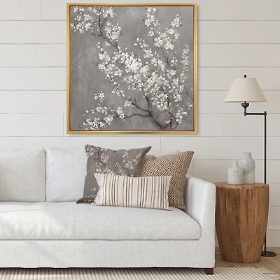 White Cherry Blossoms II Canvas Wall Art Print