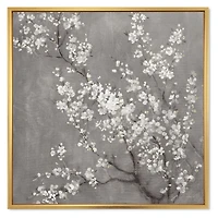 White Cherry Blossoms II Canvas Wall Art Print