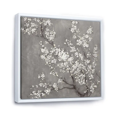 White Cherry Blossoms II Canvas Wall Art Print