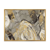 Painted Gold Stone Canvas Art