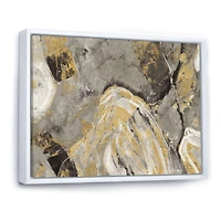 Painted Gold Stone Canvas Art