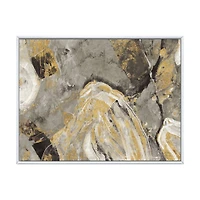 Painted Gold Stone Canvas Art