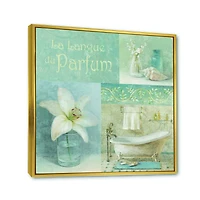 Bathroom Lily Parfum Bath Story  Canvas Wall Art