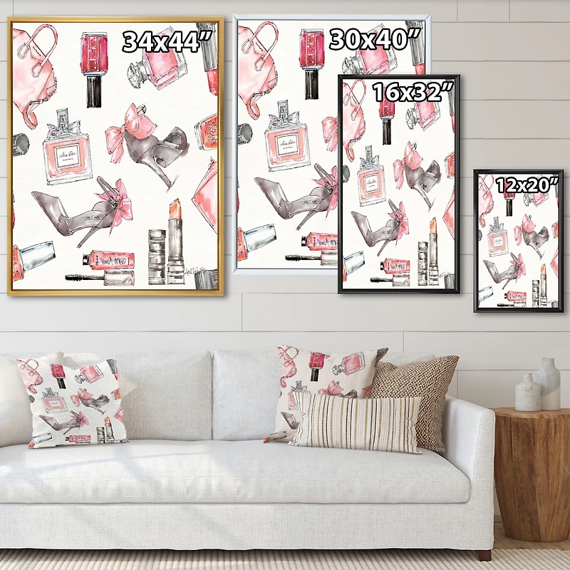 Glam Chic Accents Pattern I  Canvas Wall Art