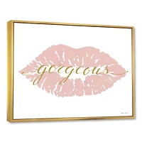 Fashion Glam Lips on Gold II  Wall Art