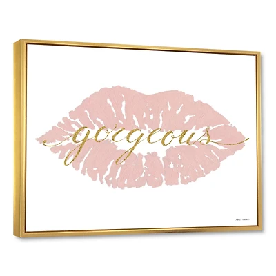 Fashion Glam Lips on Gold II  Wall Art