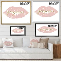 Fashion Glam Lips on Gold II  Wall Art