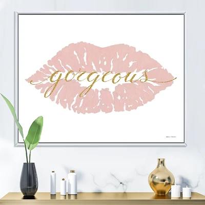Fashion Glam Lips on Gold II  Wall Art
