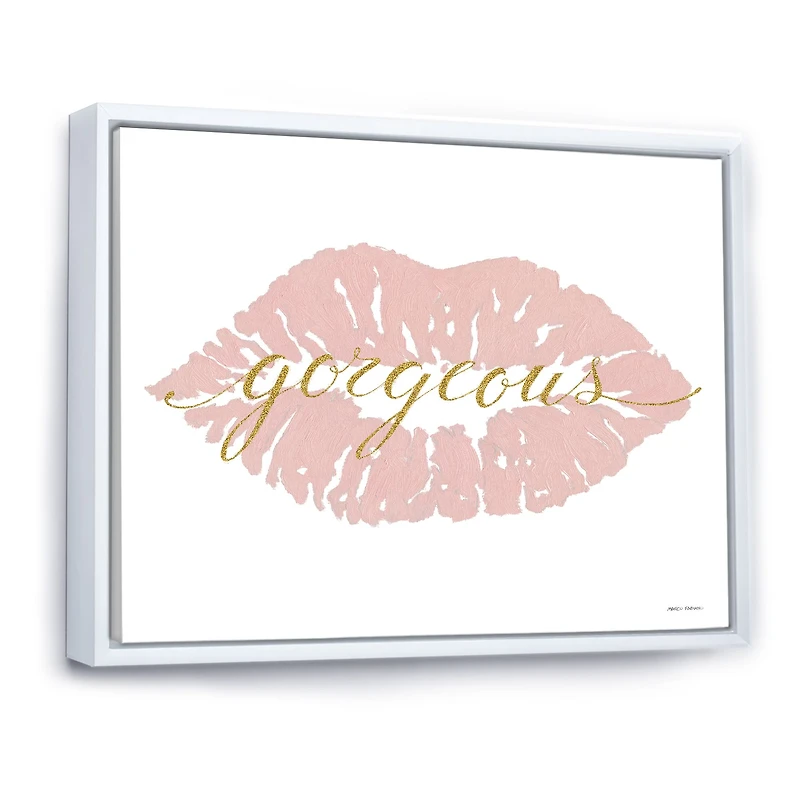 Fashion Glam Lips on Gold II  Wall Art
