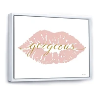 Fashion Glam Lips on Gold II  Wall Art