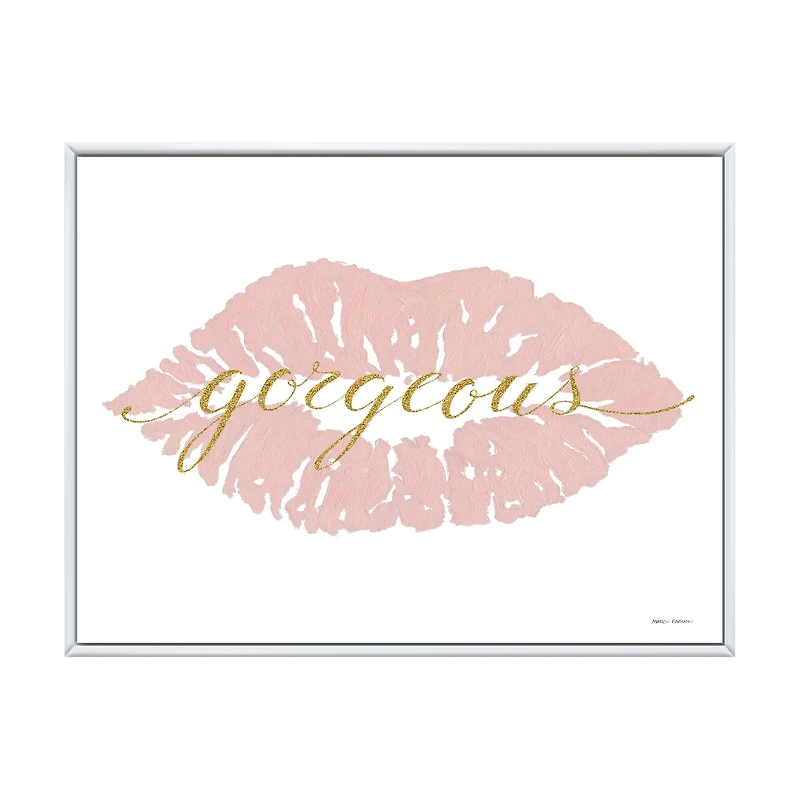 Fashion Glam Lips on Gold II  Wall Art