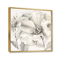 Indigold Grey Peonies IV  Canvas Art