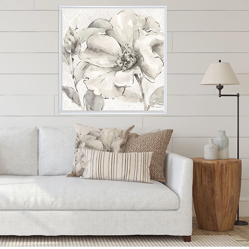 Indigold Grey Peonies IV  Canvas Art