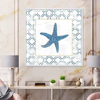 Toile  « Navy Starfish with Gold »