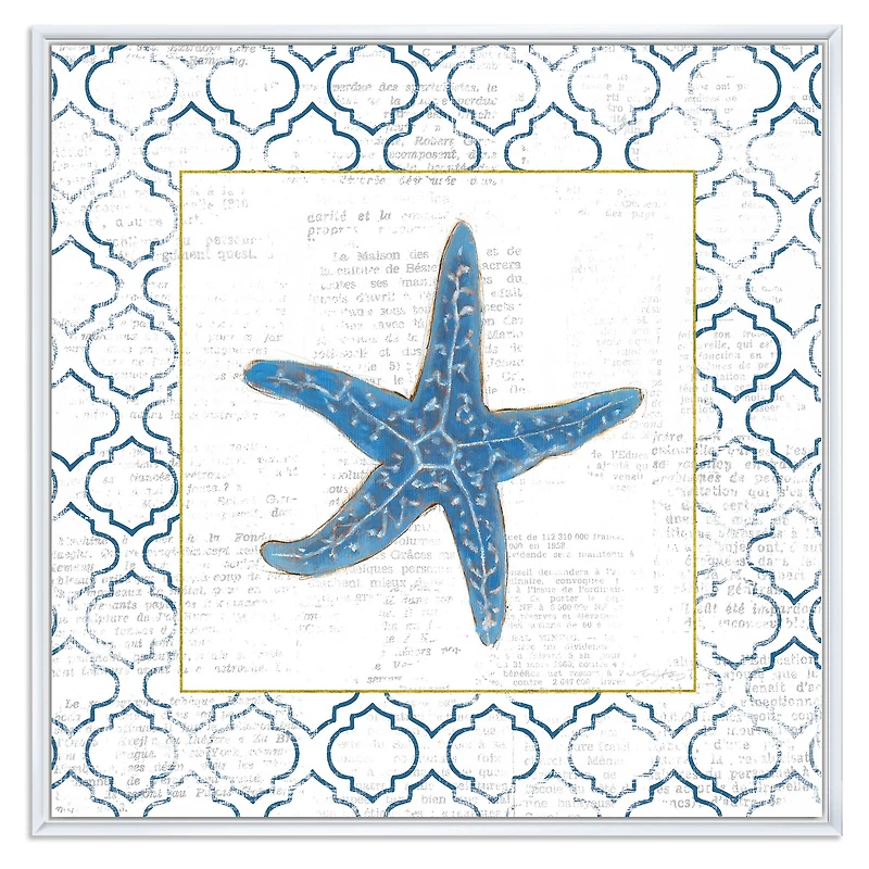 Toile  « Navy Starfish with Gold »