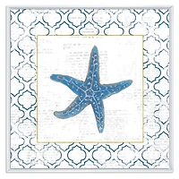 Toile  « Navy Starfish with Gold »
