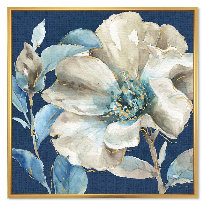 Indigold Watercolor Flower I Wall Art