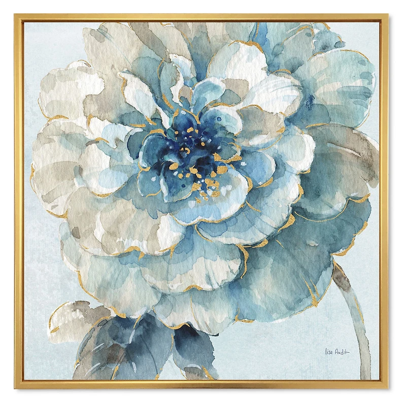 Indigold Watercolour Flower II  Canvas Wall Art Print