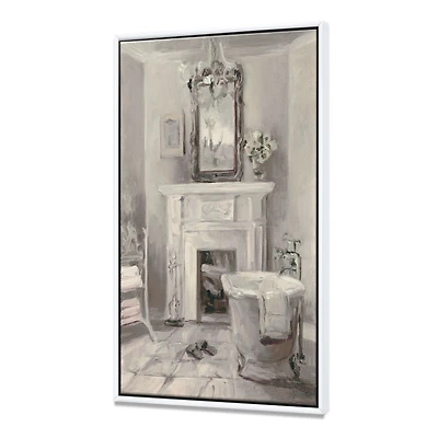 French Bathroom Vintage I  Canvas Wall Art