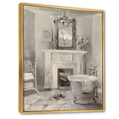 French Bathroom Vintage I  Canvas Wall Art