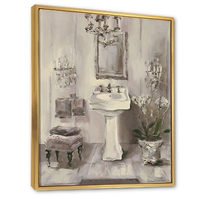 French Bathroom Vintage II  Canvas