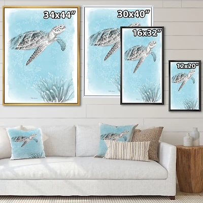 Coastal Sea Life I Turtle sketches  Wall Art