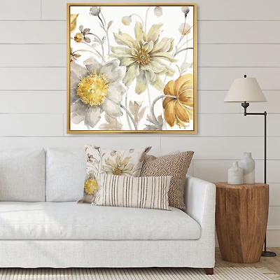 Fields of Gold Watercolor Flower V  Canvas