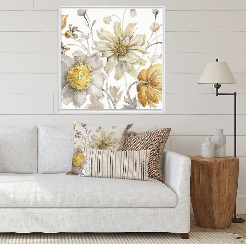 Fields of Gold Watercolor Flower V  Canvas