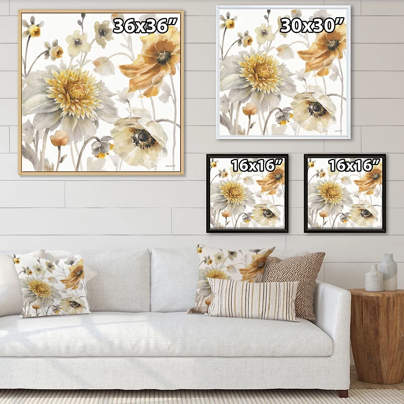 Fields of Gold Watercolor Flower VI  Wall Art