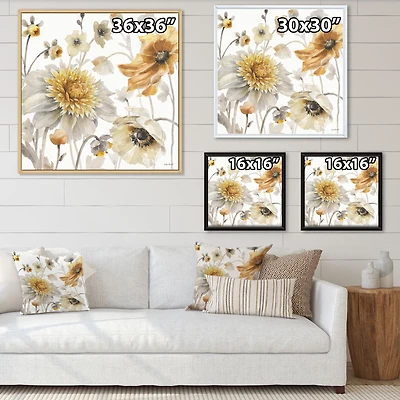 Toile « Fields of Gold Watercolor Flower VI »