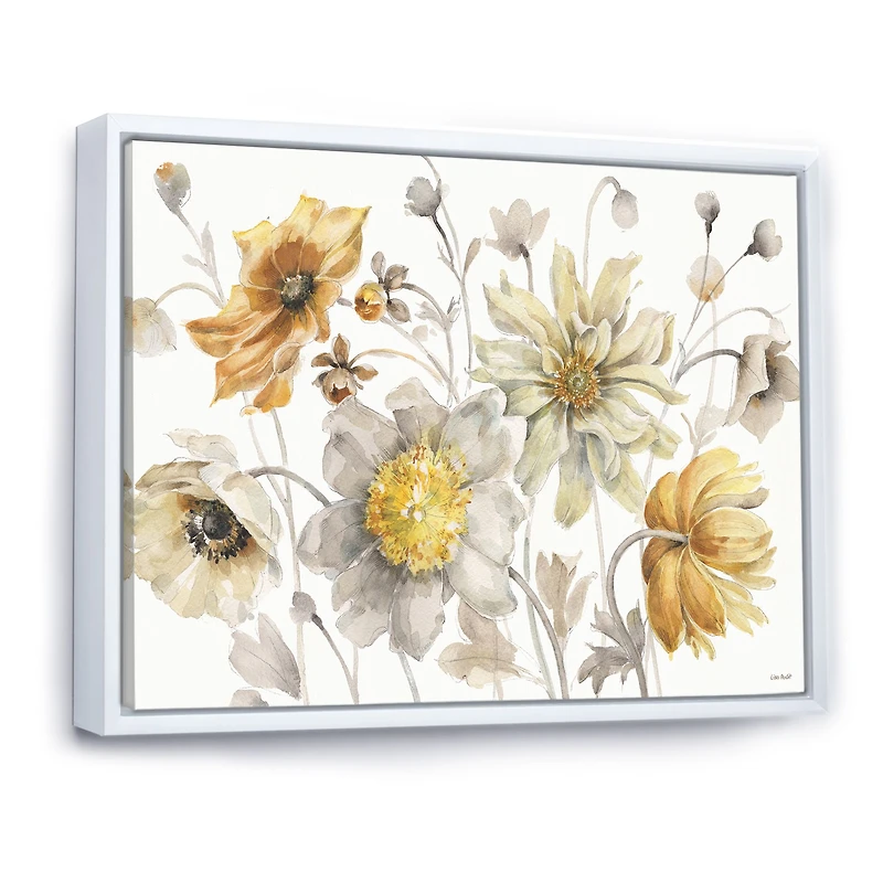 Fields of Gold Watercolor Flower VII Canvas Art