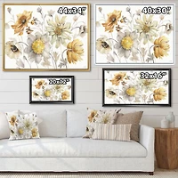 Fields of Gold Watercolor Flower VII Canvas Art