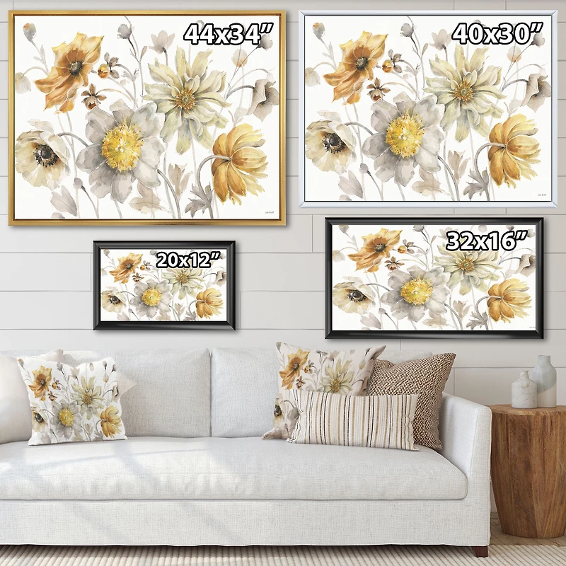 Fields of Gold Watercolor Flower VII Canvas Art