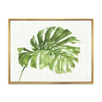 Mixed Botanical Green Leaves V Canvas Art