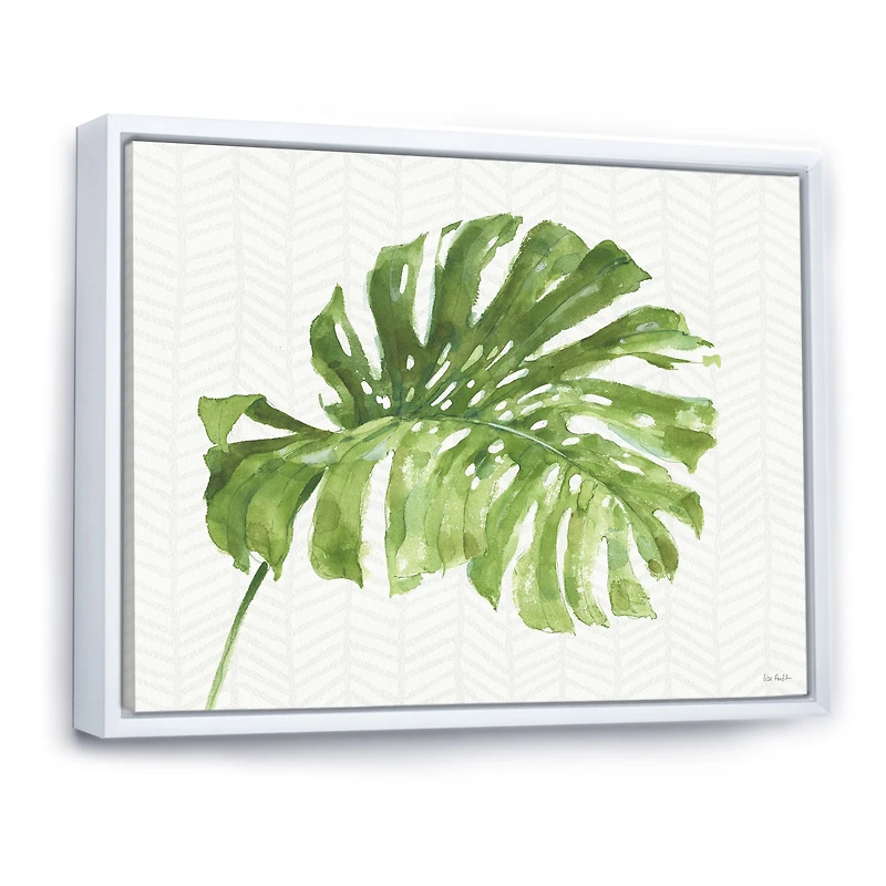 Mixed Botanical Green Leaves V Canvas Art