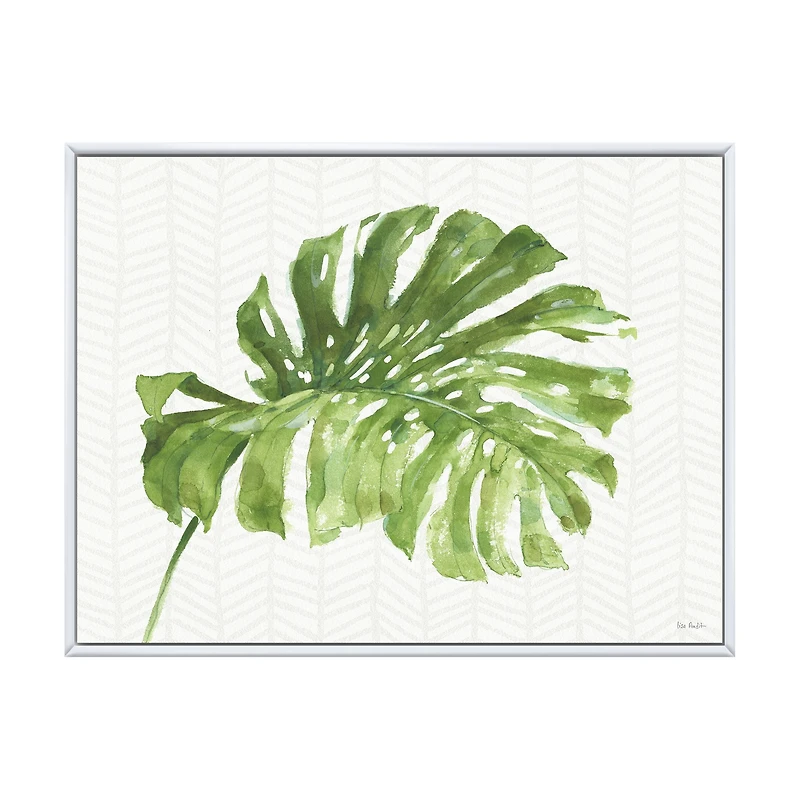Mixed Botanical Green Leaves V Canvas Art