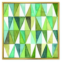 Green Triangle III Wall Art