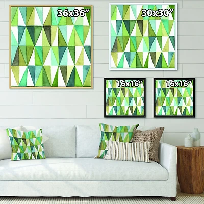 Toile « Green Triangle III »