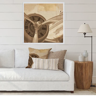 Retro Airplanes Sepia  Wall Art