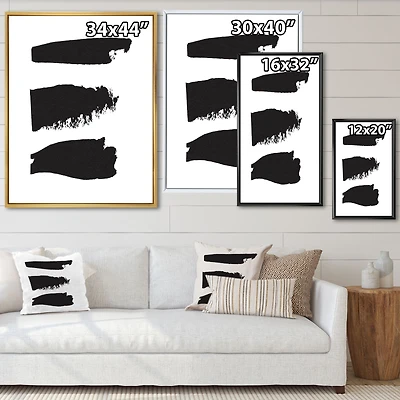 Black and White Geometric Company II Canvas