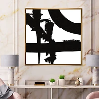Black and White Crossing Paths I Canvas